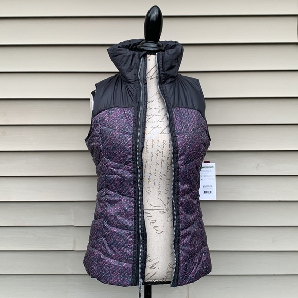 Mondetta Mix Up Charcoal/Tweed Print Puffer Vest - Picture 13 of 16
